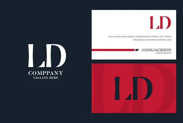 LD Cartas Comuns Logo — Vetor de Stock