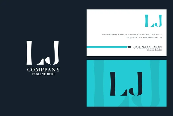 LJ Cartas Comuns Logo — Vetor de Stock