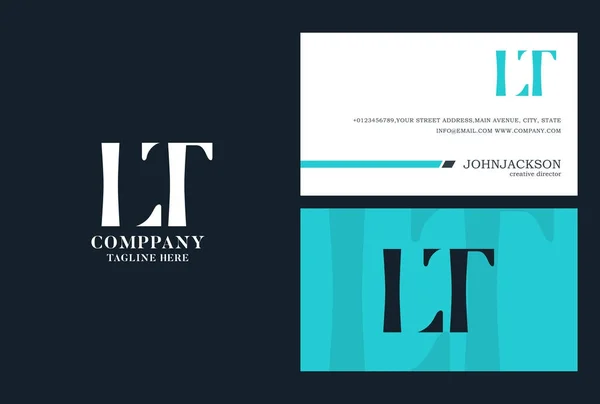 LT Cartas Comuns Logo — Vetor de Stock