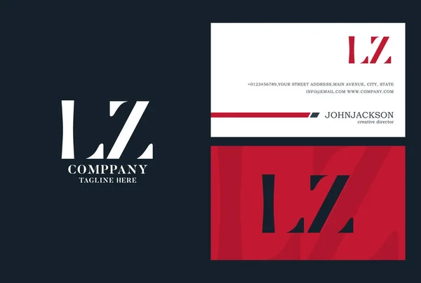 LZ Cartas Comuns Logo — Vetor de Stock