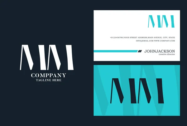 MM Cartas Comuns Logo — Vetor de Stock