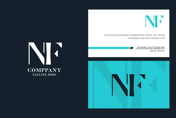 NF Joint Letters Logo — Stock Vector