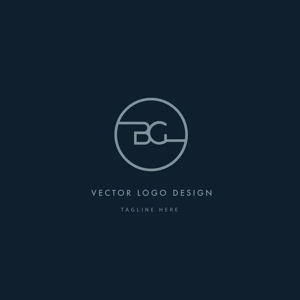 Kulaté logo s písmeny Bg — Stockový vektor