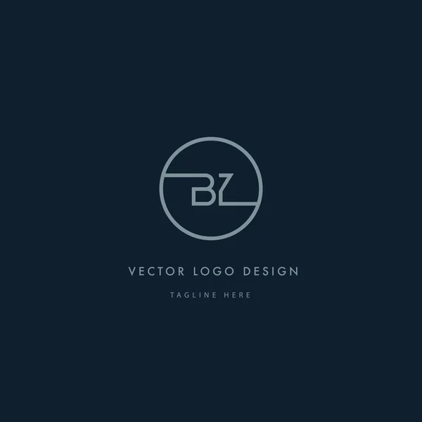 Logotipo con letras conjuntas BZ — Vector de stock