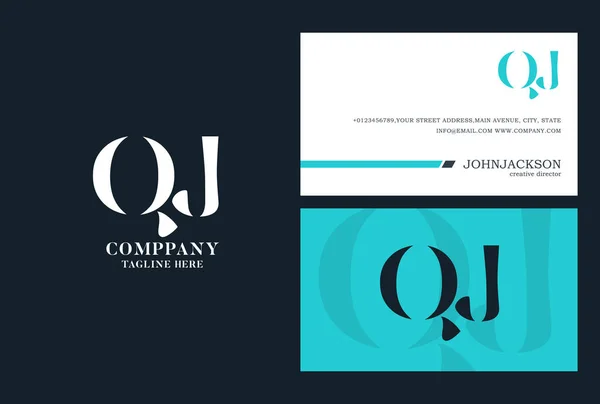 Logotipo com letras conjuntas QJ — Vetor de Stock