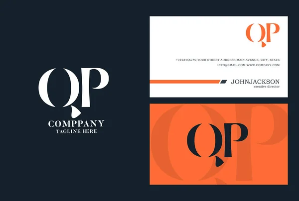 Логотип с совместными буквами QP — стоковый вектор