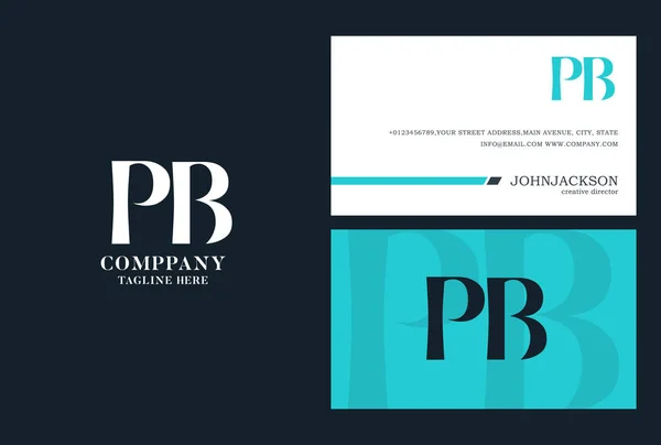Logotipo com letras conjuntas PB — Vetor de Stock