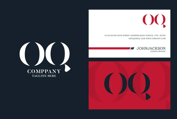 Логотип с совместными буквами OQ — стоковый вектор