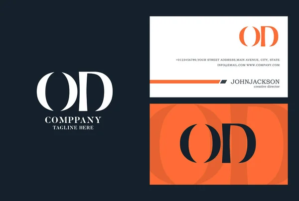 Логотип с совместными буквами OD — стоковый вектор