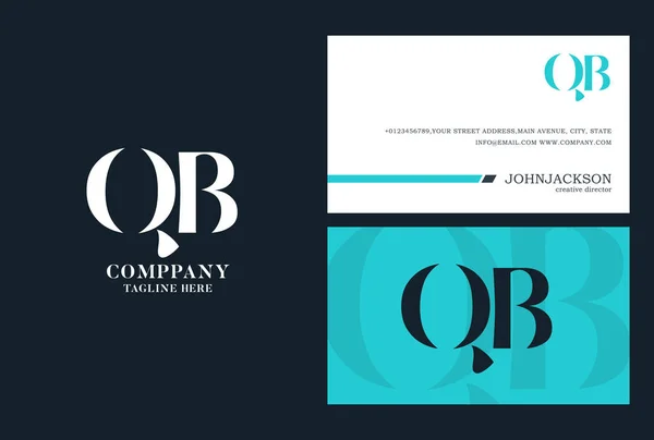 Логотип с совместными буквами QB — стоковый вектор