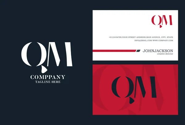 Логотип с совместными буквами QM — стоковый вектор
