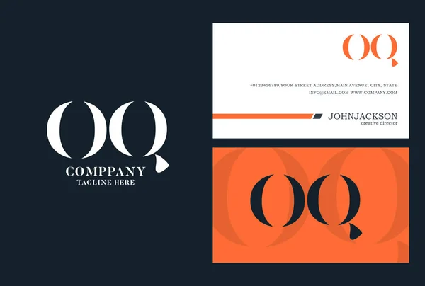 Логотип с совместными буквами OQ — стоковый вектор