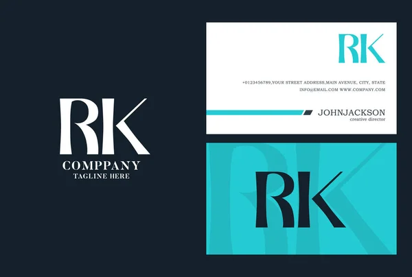 Logo s společné dopisy Rk — Stockový vektor