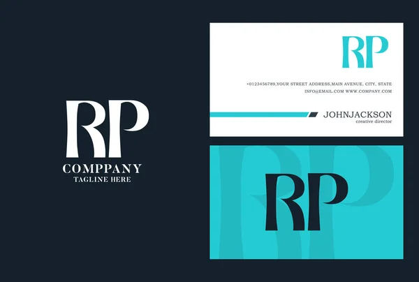 Logotipo com letras conjuntas RP — Vetor de Stock