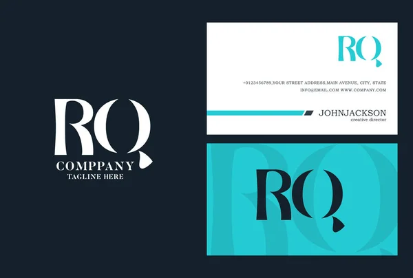 Logotipo com letras conjuntas RQ — Vetor de Stock