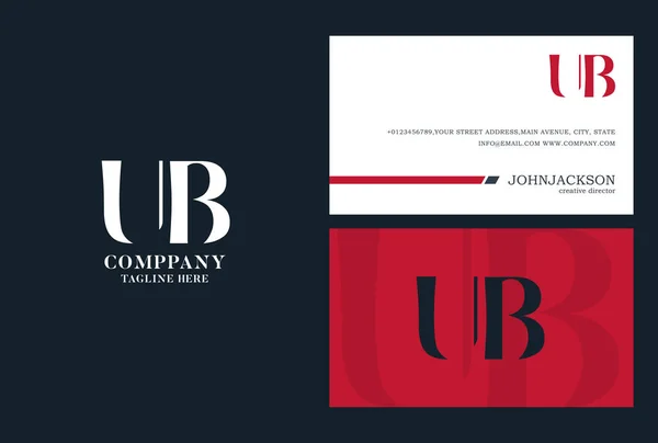 Logo med fælles bogstaver ub – Stock-vektor