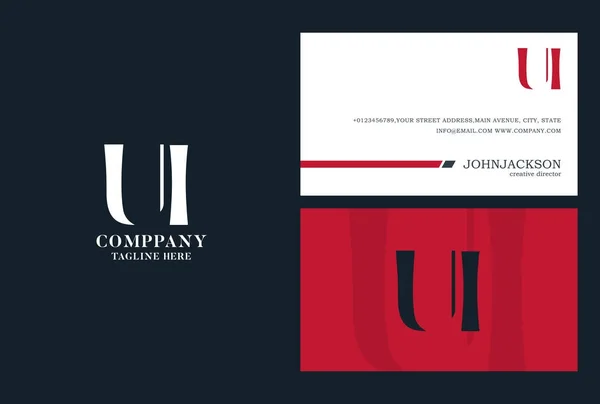 Logotipo com letras conjuntas JI — Vetor de Stock