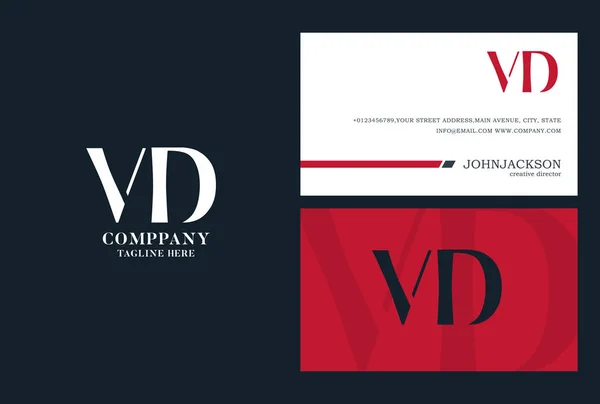 Logotipo com letras conjuntas VD — Vetor de Stock