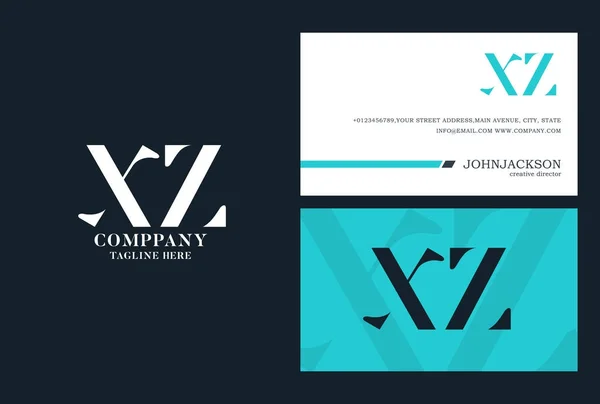 Logotipo com letras conjuntas Xz — Vetor de Stock