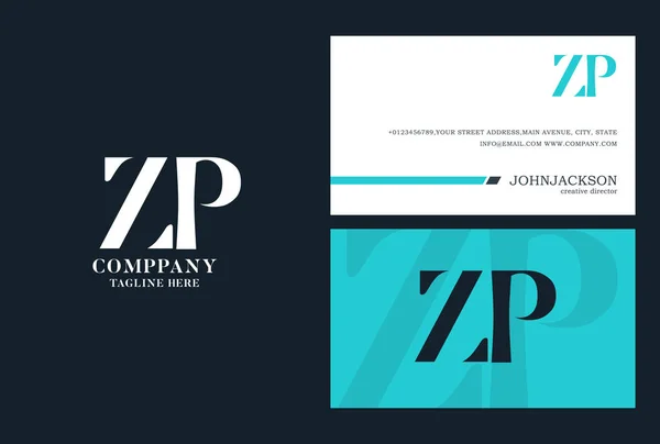 Logotipo com letras conjuntas ZP — Vetor de Stock