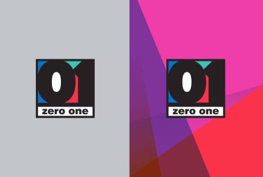 01 kalın rakam logo vektör çizim