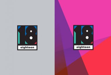 18 kalın rakam logo vektör çizim