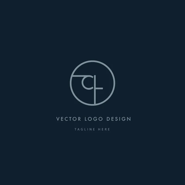 Logo redondo con letras CL — Vector de stock