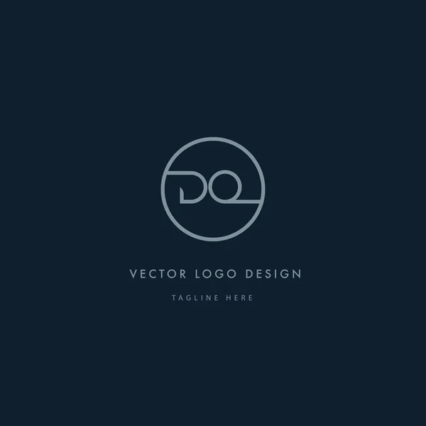 Logo redondo con letras DO — Vector de stock