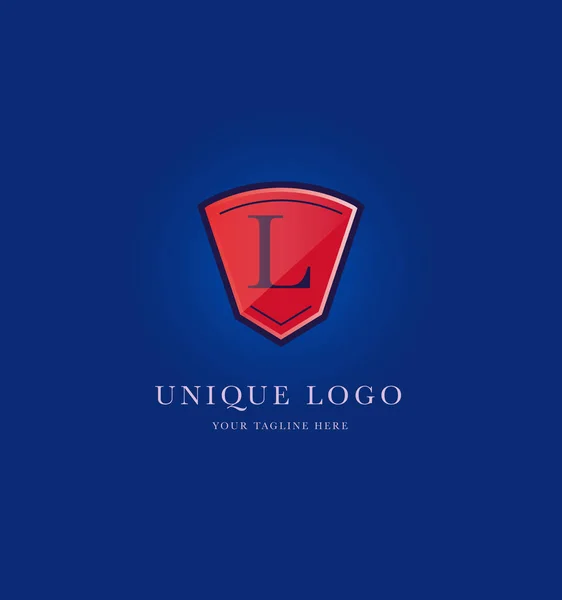 Escudo Logo Icono Plantilla Vector Ilustración — Archivo Imágenes Vectoriales