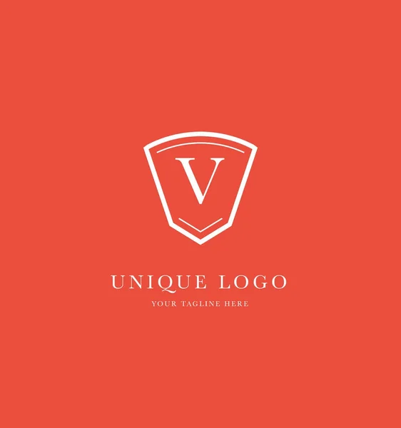 Escudo Logotipo Ícone Template Vector Ilustração — Vetor de Stock