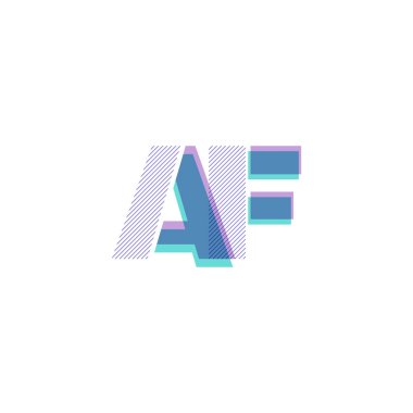 AF satır logo vektör çizim