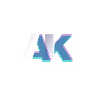 AK çizgi logo vektör çizim