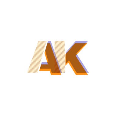 AK çizgi logo vektör çizim