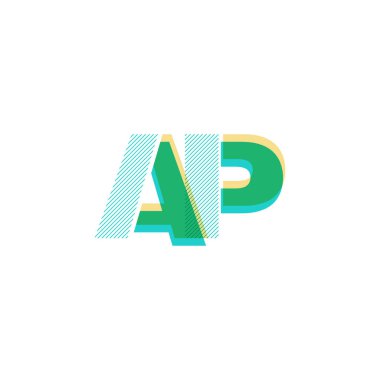 AP harf logo vektör çizim çizgi