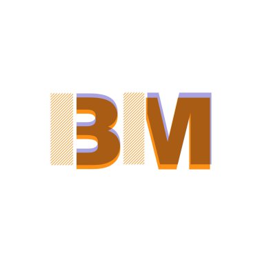 BM satır logo vektör çizim