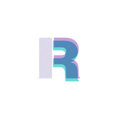 r satır logo vektör çizim