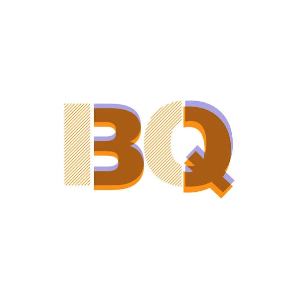 Vegyes levelek logó Bq — Stock Vector