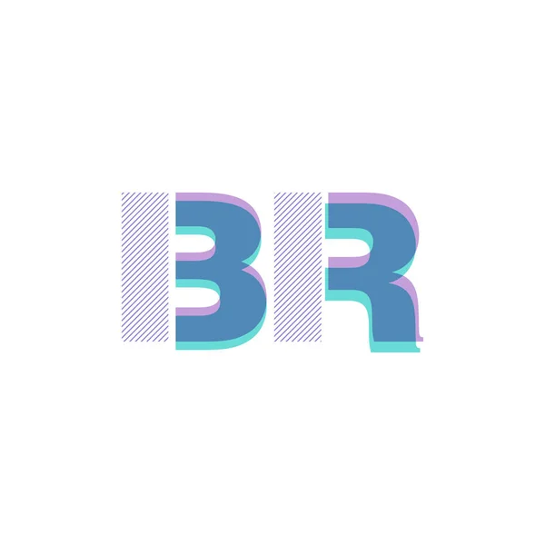 Letras conjuntas logotipo Br — Vetor de Stock