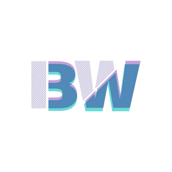 Letras conjuntas logo bW — Vector de stock