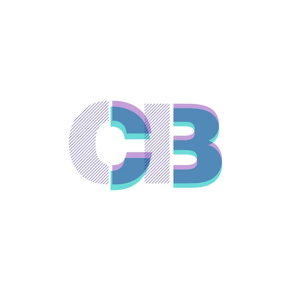Letras conjuntas logo Cb — Vector de stock