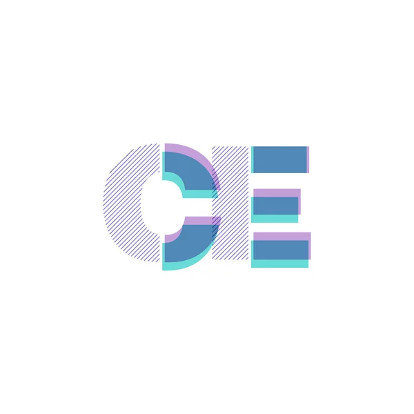 Joint letters logo CE — Stock Vector