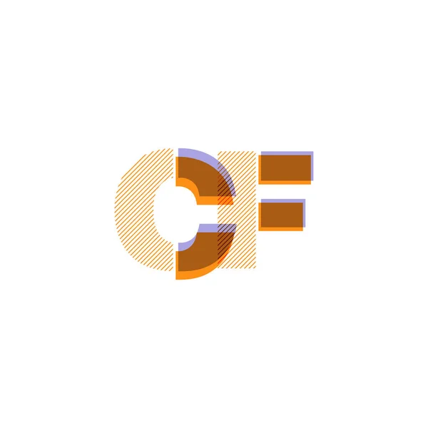 Letras conjuntas logotipo Cf —  Vetores de Stock