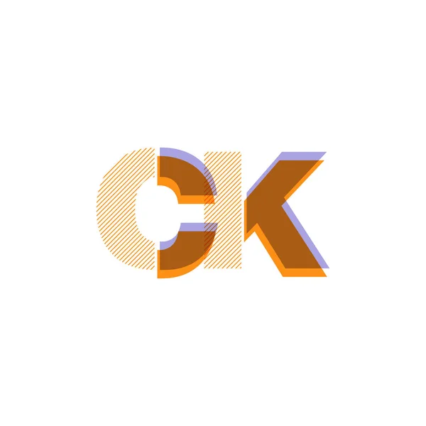 Gemeinsame Buchstaben Logo ck — Stockvektor