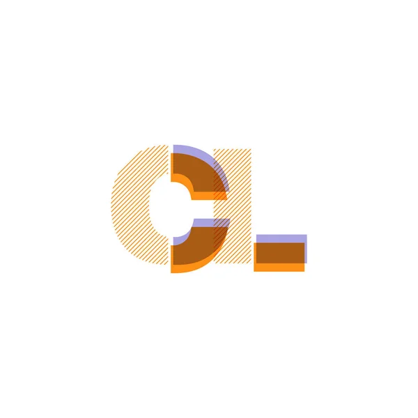 Gemeinsame Buchstaben Logo cl — Stockvektor