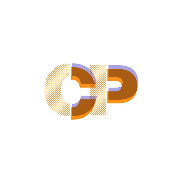Lettres communes logo Cp — Image vectorielle