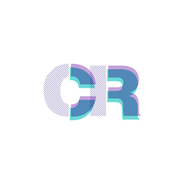 Letras conjuntas logo Cr — Vector de stock