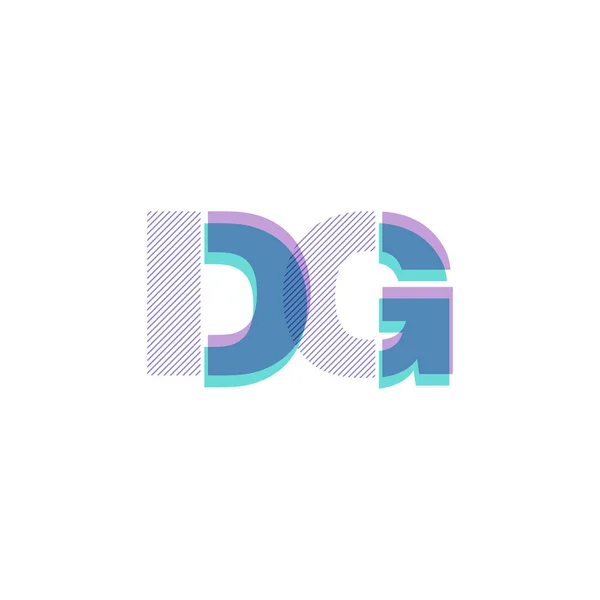 Letras conjuntas logotipo Dg —  Vetores de Stock