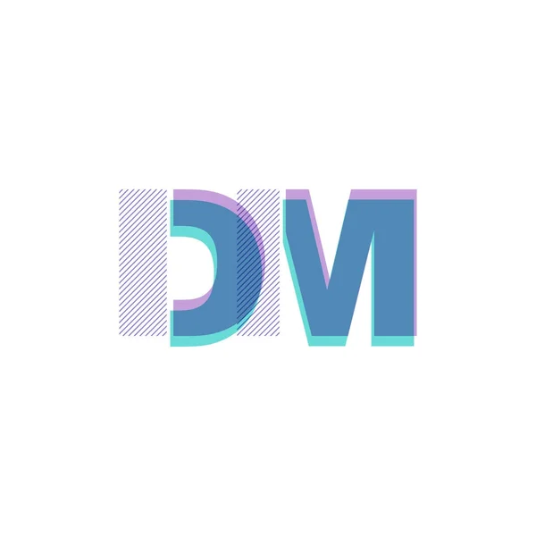 Κοινές επιστολές λογότυπο Dm — Διανυσματικό Αρχείο