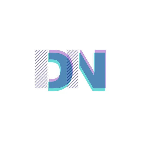 Lettres communes logo Dn — Image vectorielle