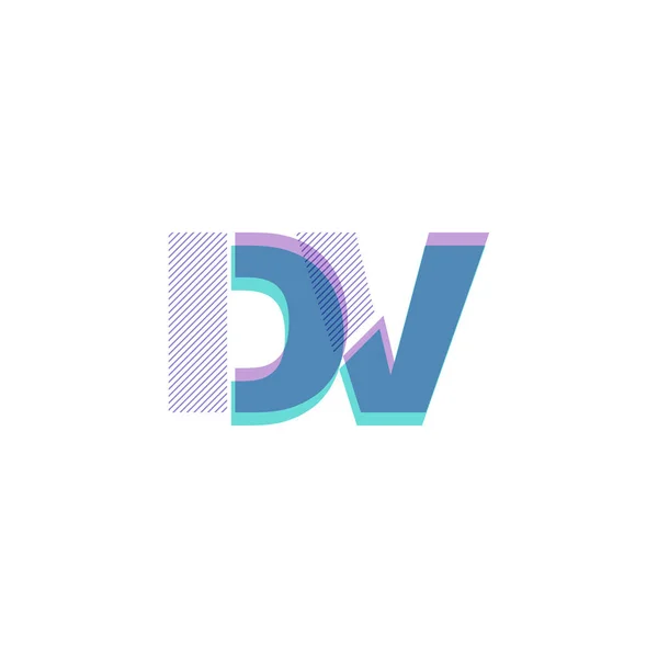 Gezamenlijke brieven logo dv — Stockvector